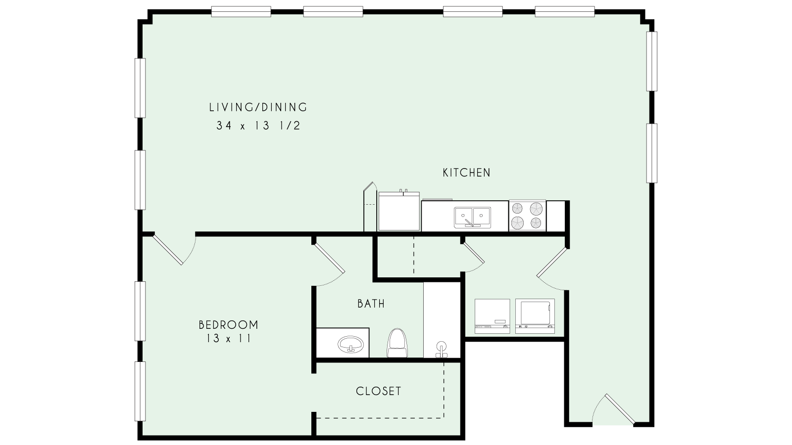 A26 | One Bed, One Bath | 1,058 sqft